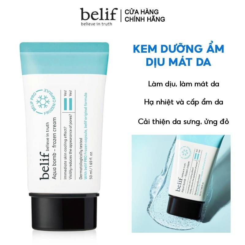 Kem Dưỡng Ẩm Belif Dịu Mát Da Aqua Bomb - Frozen Cream 50ml