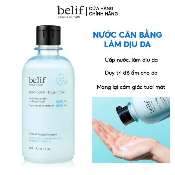  Nước Cân Bằng Làm Dịu & Thu Nhỏ Lỗ Chân Lông Belif Aqua Bomb - Frozen Toner 300ml 