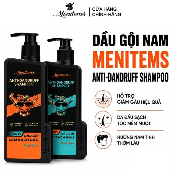 Dầu Gội Nam Menitems Hỗ Trợ Làm Sạch Gàu Ngứa Anti-Dandruff Shampoo 