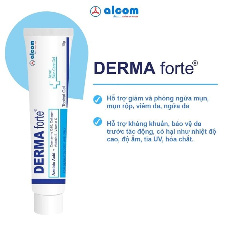 Gel Derma Forte Topical Gel 15g Hỗ Trợ Giảm Mụn, Giảm Thâm 15g