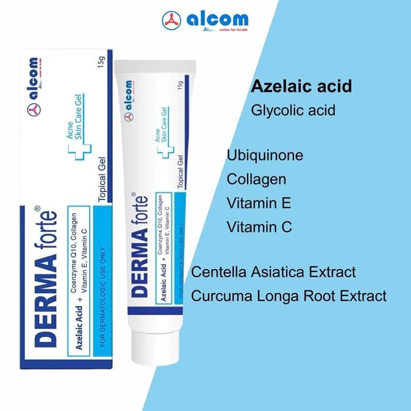 Gel Derma Forte Topical Gel 15g Hỗ Trợ Giảm Mụn, Giảm Thâm 15g
