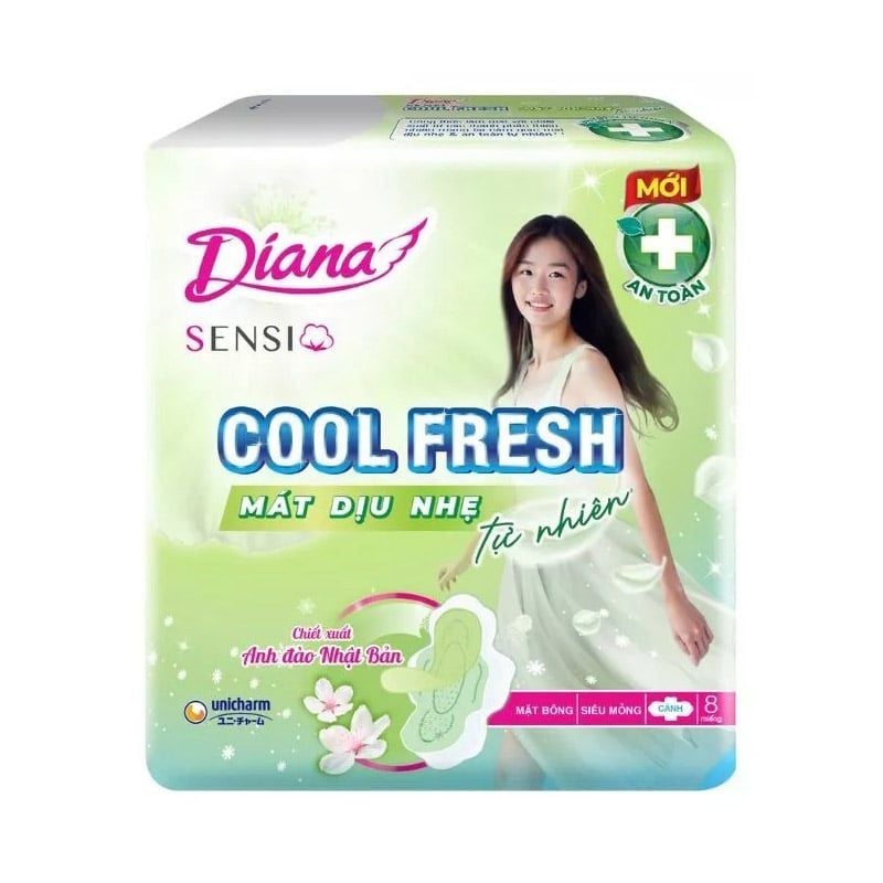 Băng Vệ Sinh Diana Sensi Cool Fresh Có Cánh (Che tên sản phẩm khi giao hàng)