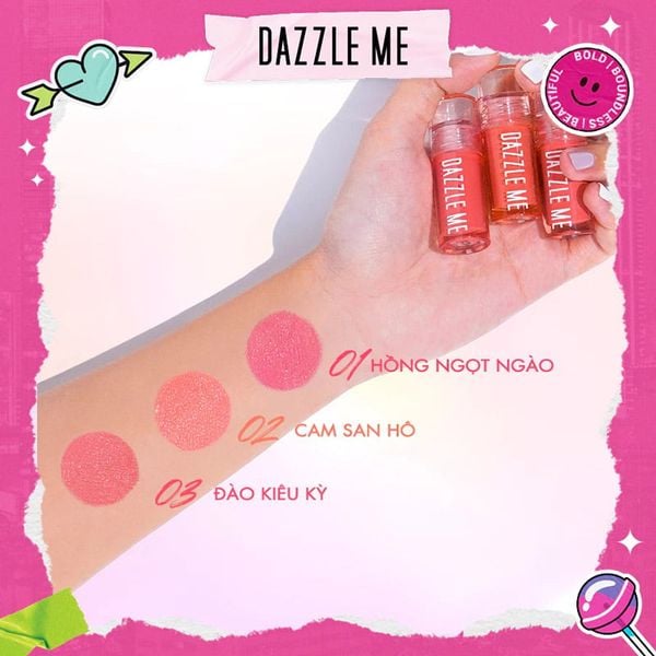  Má Hồng Kem DAZZLE ME Heart Melt Creamy Liquid Blush 