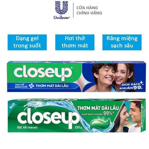  Kem Đánh Răng Closeup Thơm Mát Dài Lâu 230g 