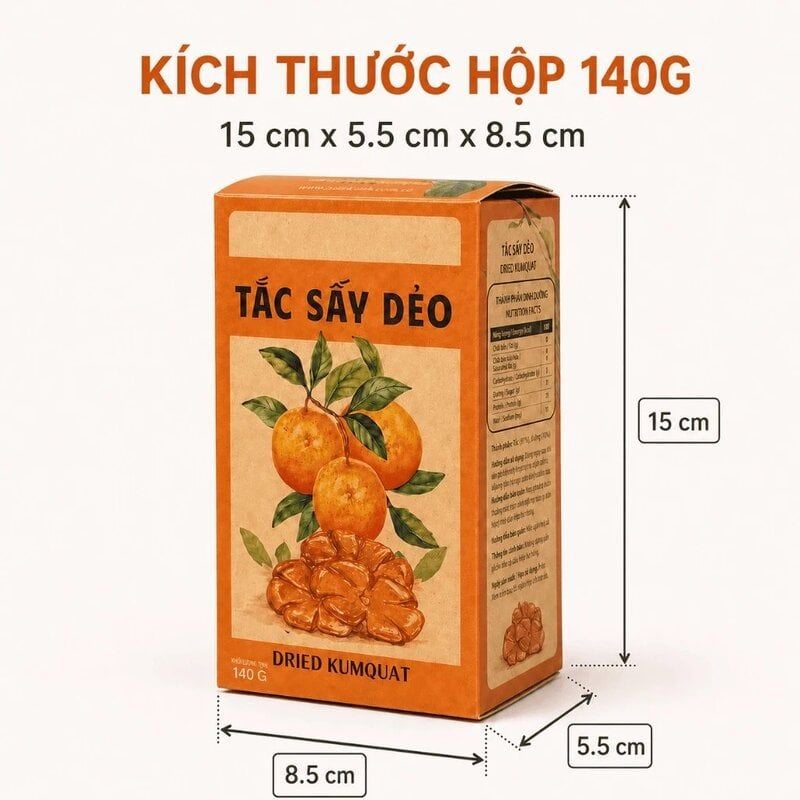 Hộp Tắc Sấy Dẻo Nam Xanh JSC 140g