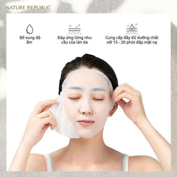  Mặt Nạ Dưỡng Ẩm Nature Republic Chiết Xuất Từ Thiên Nhiên Real Nature Mask Sheet 23ml 