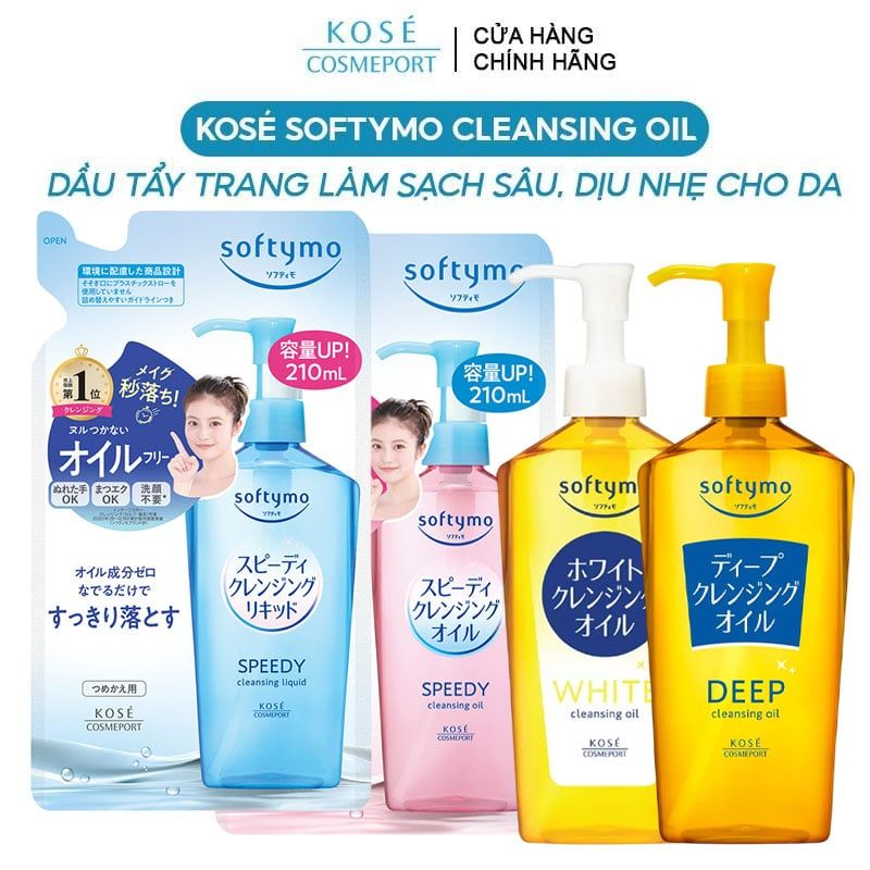 Dầu Tẩy Trang Kosé Làm Sạch Sâu, Dịu Nhẹ Cho Da Softymo Cleansing Oil