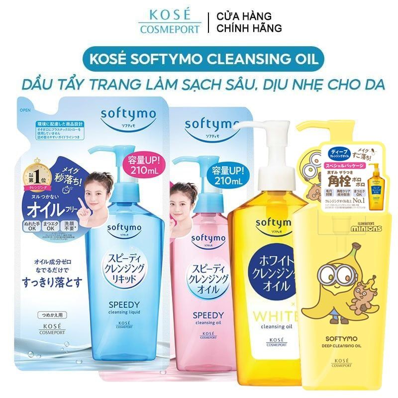 Dầu Tẩy Trang Kosé Làm Sạch Sâu, Dịu Nhẹ Cho Da Softymo Cleansing Oil