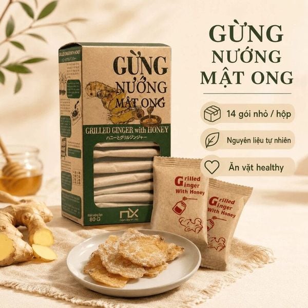  Hộp Gừng Nướng Mật Ong Nam Xanh JSC 80g 