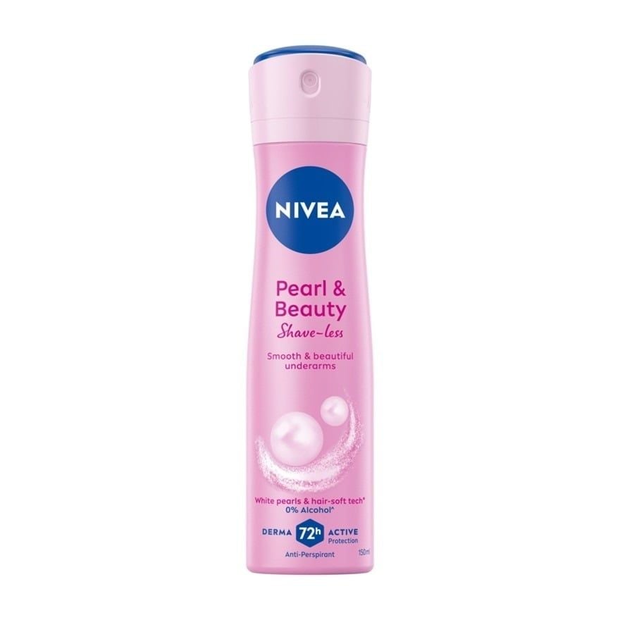Xịt Ngăn Mùi Nivea Ngọc Trai, Hỗ Trợ Dưỡng Da Sáng Mịn Anti-Perspirant Pearl & Beauty Soft Smooth Shaveless 150ml
