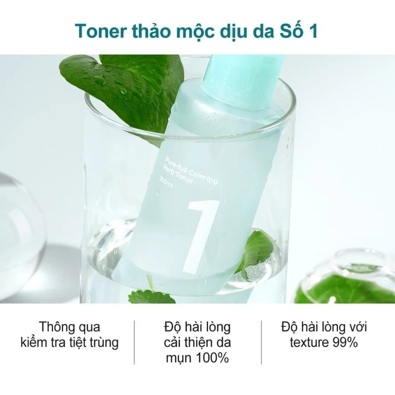 Nước Hoa Hồng Làm Dịu Da numbuzin No.1 Pure-Full Calming Herb Toner 300ml