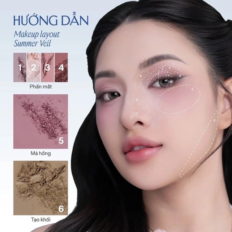 Bảng Phấn Mắt 6 Ô Lemonade Đa Năng Aesthetic Multi-Task Palette