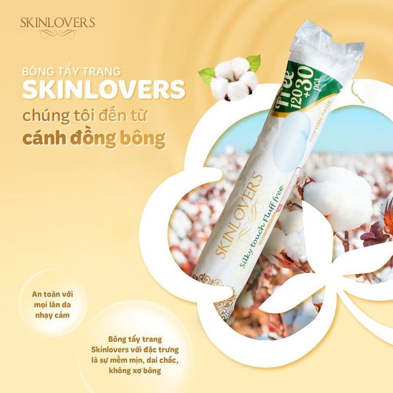 Bông Tẩy Trang Cotton Skinlovers Cotton Pad 150 Miếng