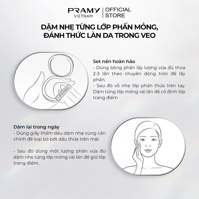 Phấn Phủ Pramy Chống Nắng Kiềm Dầu Flawless Uv Pressed Powder SPF50+ PA++++ 7g