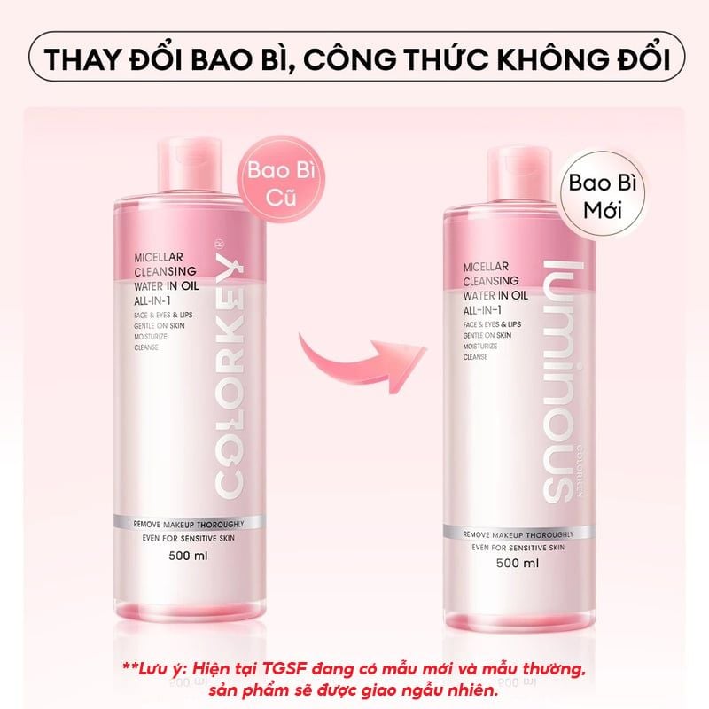 Nước Tẩy Trang 2 Lớp Colorkey Luminous Micellar Cleansing Water In Oil All-In-1