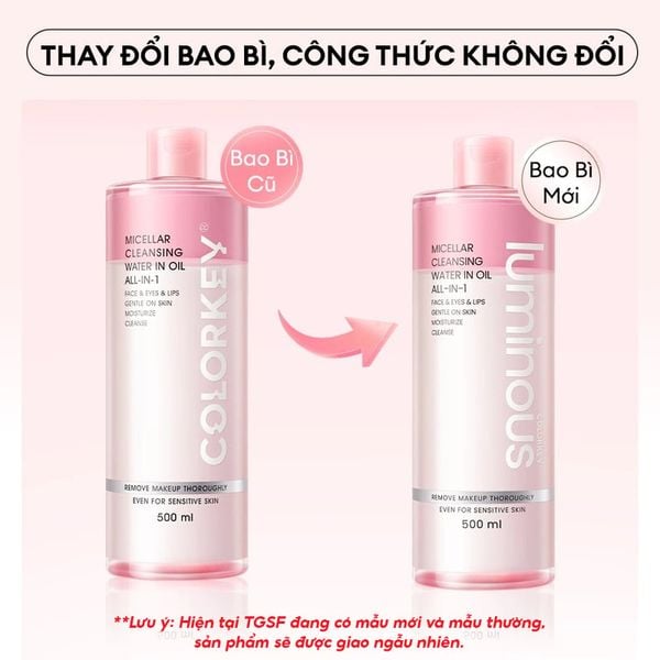  Nước Tẩy Trang 2 Lớp Colorkey Luminous Micellar Cleansing Water In Oil All-In-1 