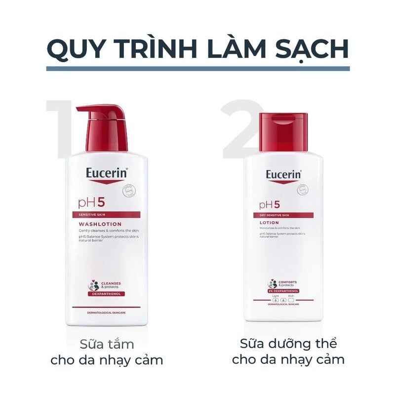 Sữa Dưỡng Thể Cho Da Khô Nhạy Cảm Eucerin pH5 Dry Sensitive Skin Lotion 250ml