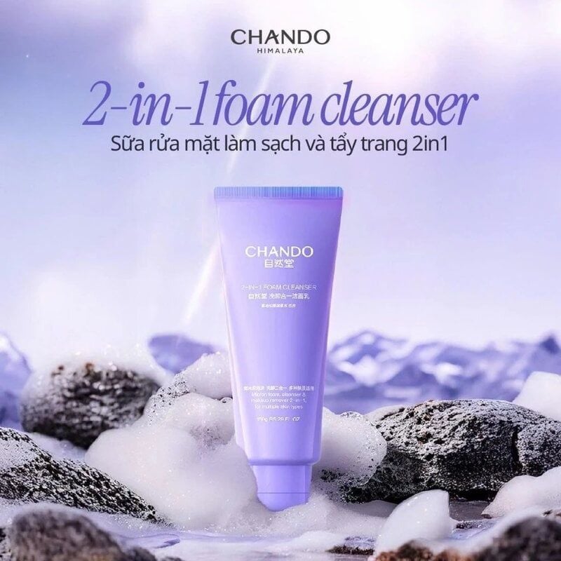 Sữa Rửa Mặt Chando Himalaya Làm Sạch Sâu, Tẩy Trang, Ngừa Mụn Cleanser 150g