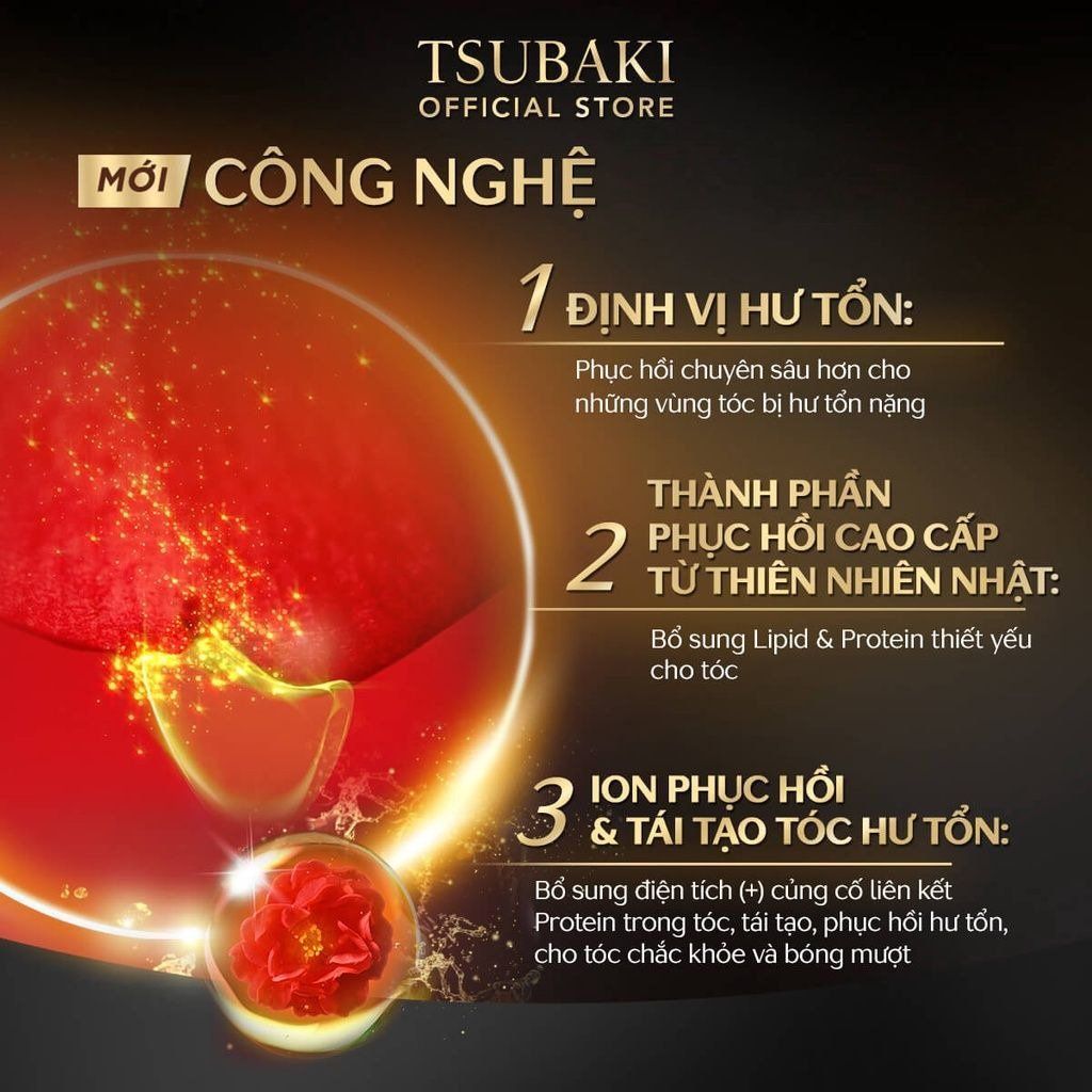 Dầu Gội Tsubaki Hỗ Trợ Phục Hồi Hư Tổn Nặng, Giảm Gãy Rụng Premium EX Intensive Repair Shampoo 490ml