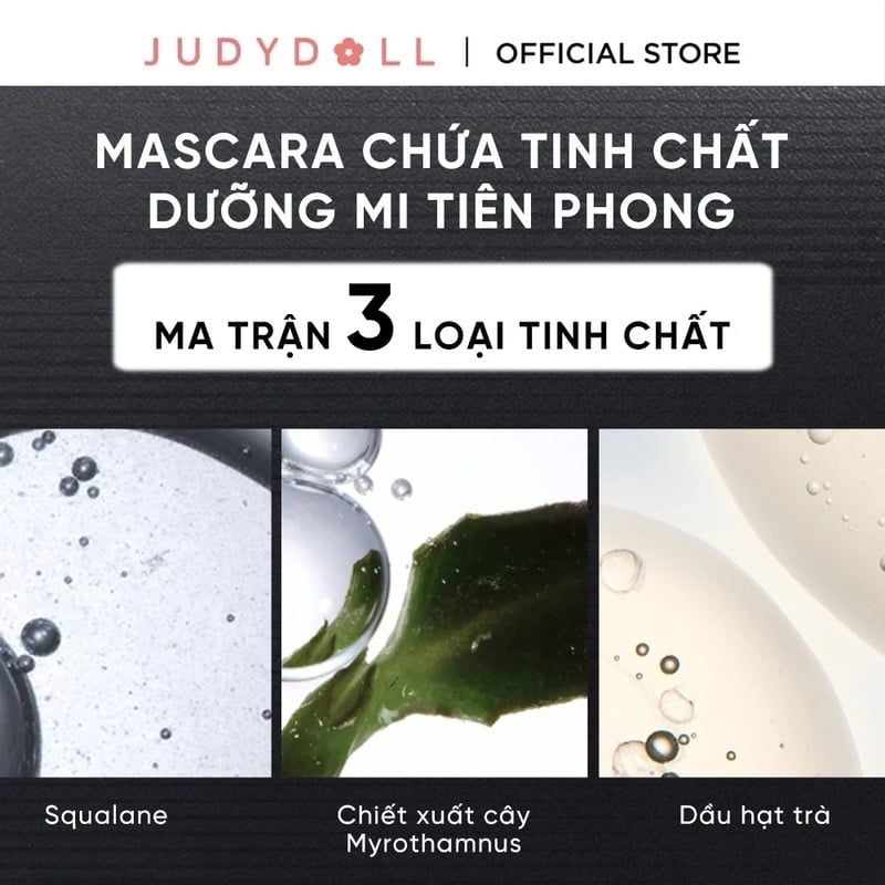 Mascara Judydoll Đầu Lược Sắt Giúp Mi Siêu Tơi, Cong Dài Feather Lash Iron Mascara 01 Black 3g