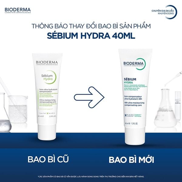 Kem Dưỡng Bioderma Cấp Nước, Làm Dịu Da Cho Da Mụn Sebium Hydra 40ml 