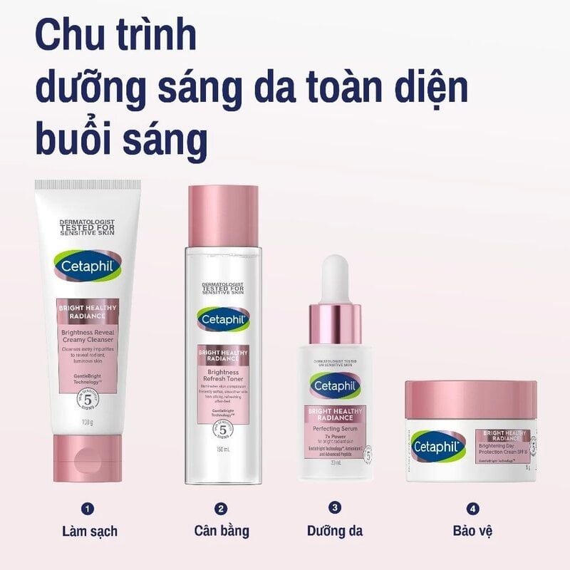 Sữa Rửa Mặt Cetaphil Hỗ Trợ Dưỡng Sáng Cho Da Nhạy Cảm Bright Healthy Radiance Brightness Reveal Creamy Cleanser 100g