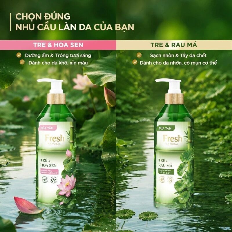 Sữa Tắm Fresh Natural Chiết Xuất Tre Hỗ Trợ Làm Sạch, Duy Trì Độ Đàn Hồi Và Giúp Da Mềm Mịn 700g
