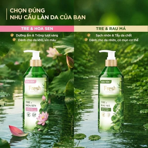  Sữa Tắm Fresh Natural Chiết Xuất Tre Hỗ Trợ Làm Sạch, Duy Trì Độ Đàn Hồi Và Giúp Da Mềm Mịn 700g 