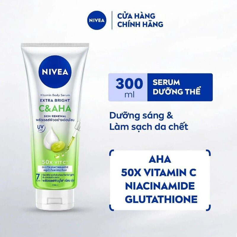 Serum Dưỡng Thể Dưỡng Sáng Da Nivea Vitamin Body Serum Extra Bright