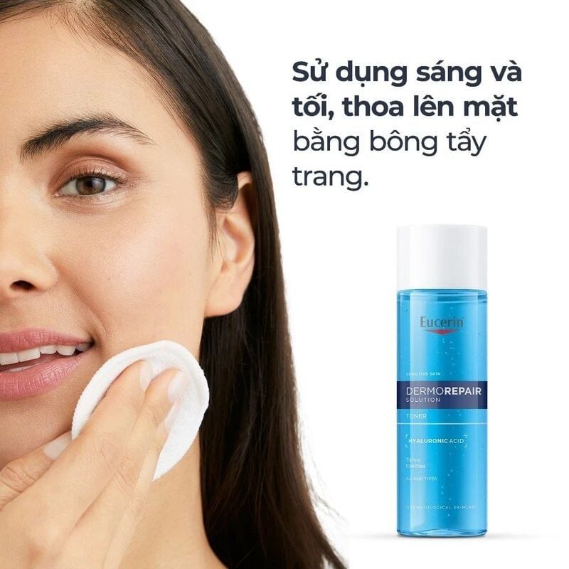 Nước Hoa Hồng Eucerin Cho Da Nhạy Cảm Dermorepair Solution Toner 200ml