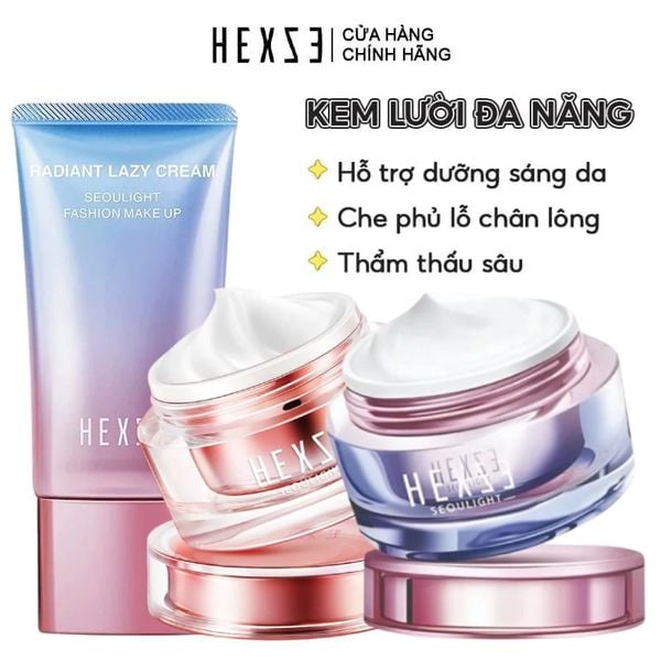  Kem Lót Hexze Kem Lười Nâng Tone Da Dưỡng Ẩm Radiant Lazy Cream 50g 
