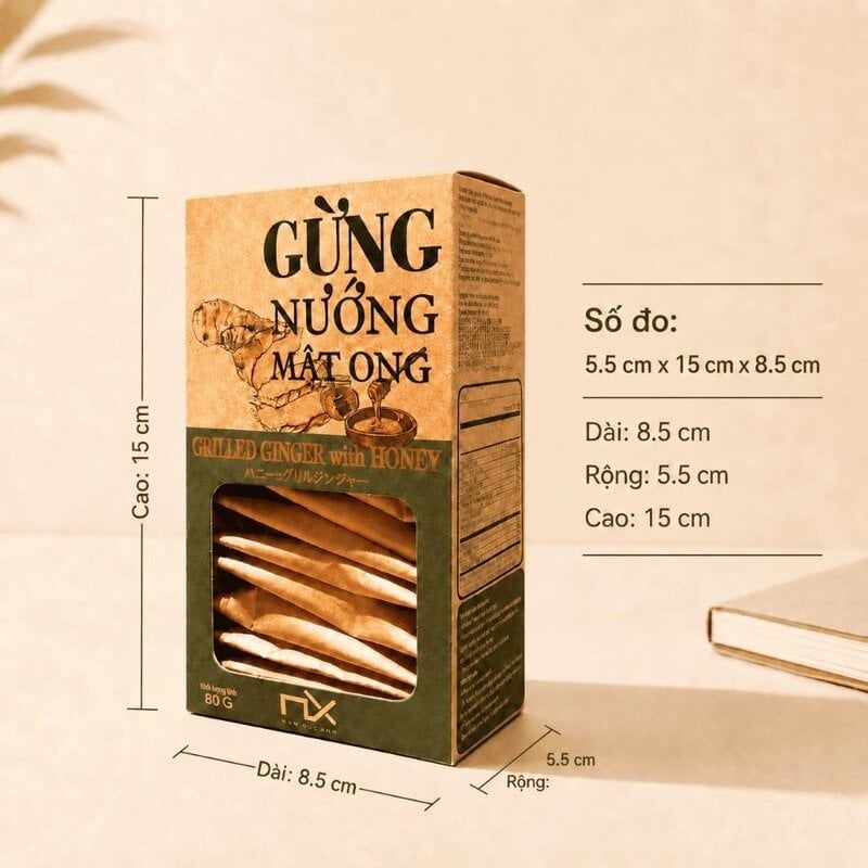Hộp Gừng Nướng Mật Ong Nam Xanh JSC 80g