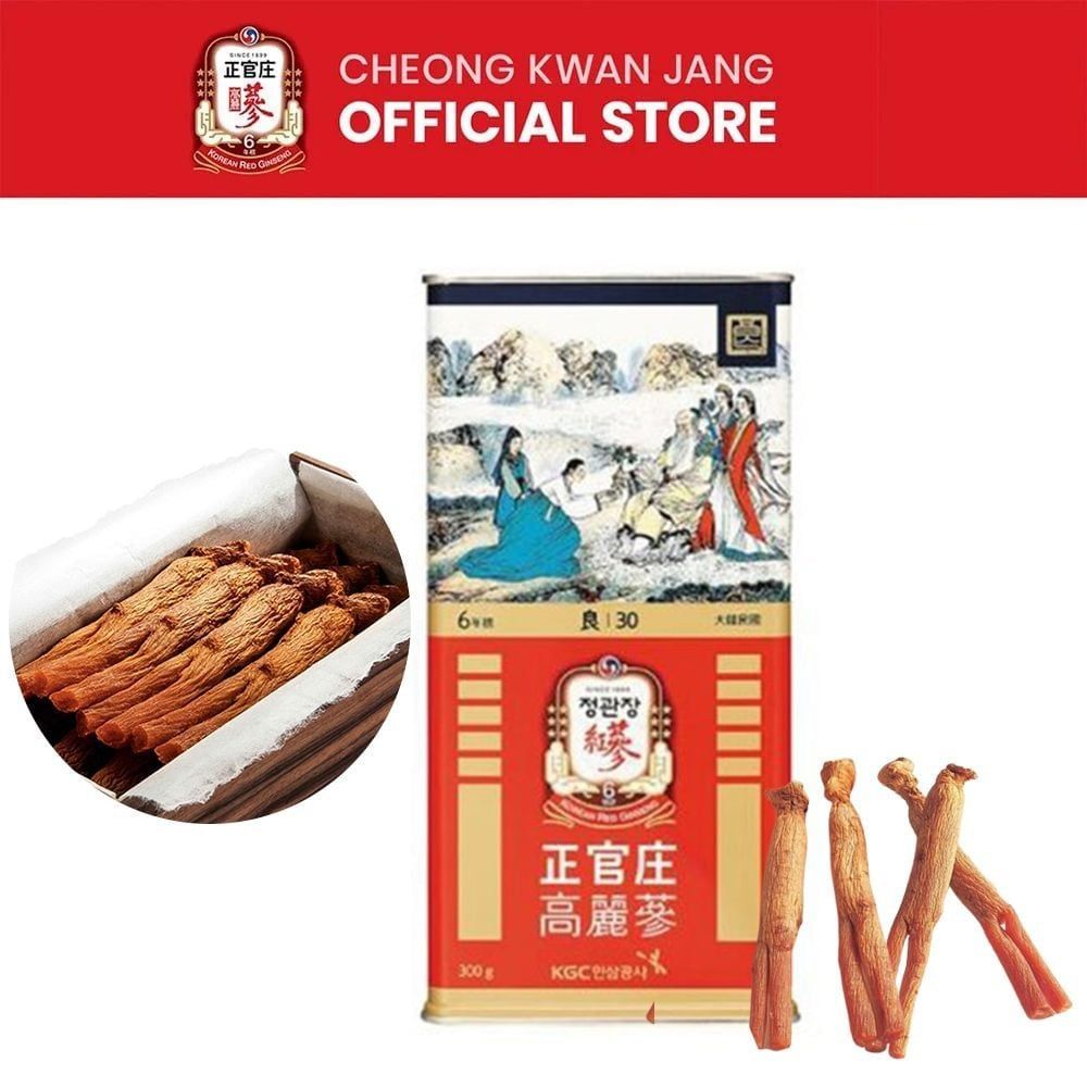 [Hộp 19 Củ] Nhân Sâm Khô Nguyên Củ Won KGC Korean Red Ginseng Root 300g