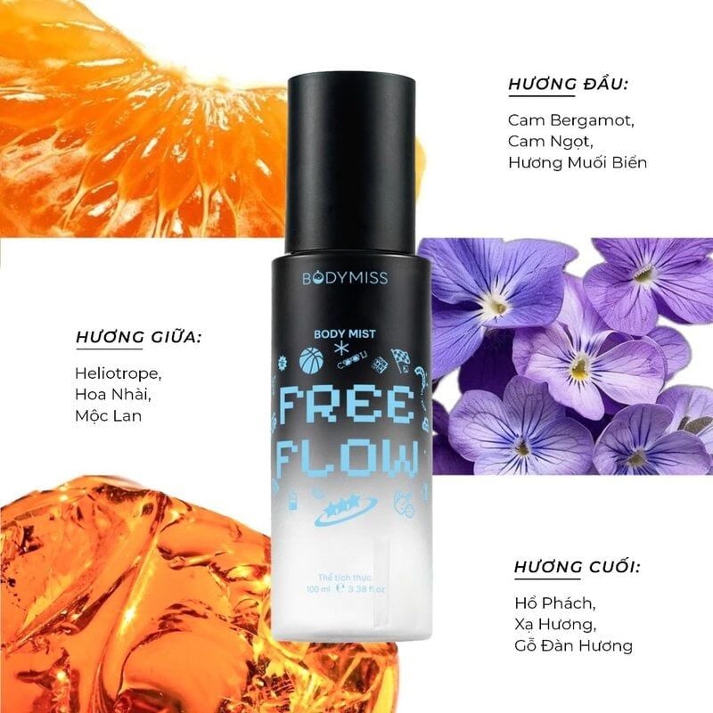 Xịt Thơm Toàn Thân Hương Nước Hoa Bodymiss Body Mist 100ml