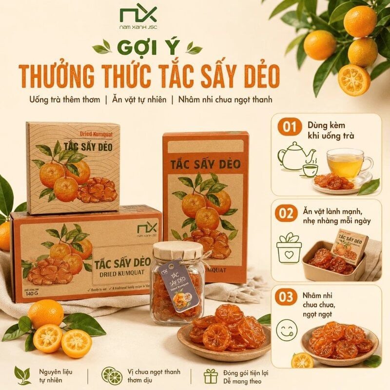 Hộp Tắc Sấy Dẻo Nam Xanh JSC 140g