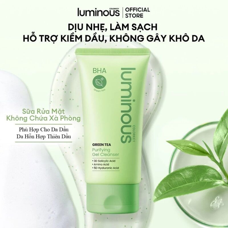 Sữa Rửa Mặt Làm Sạch Sâu, Kiềm Dầu, Dưỡng Ẩm Colorkey Luminous Cleanser 100g