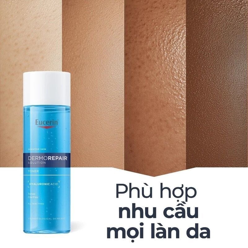 Nước Hoa Hồng Eucerin Cho Da Nhạy Cảm Dermorepair Solution Toner 200ml