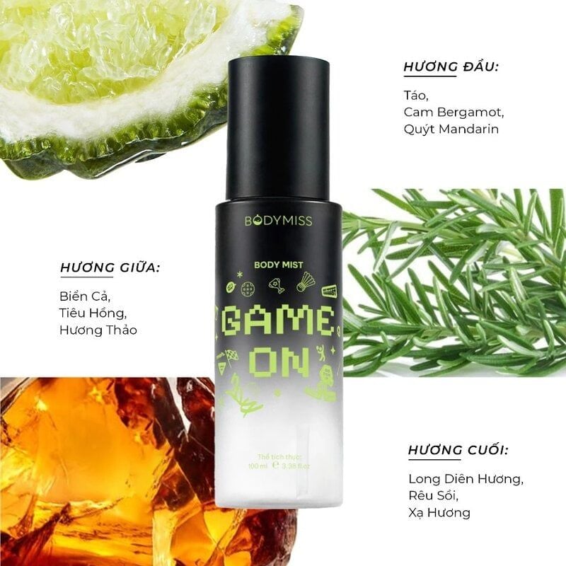 Xịt Thơm Toàn Thân Hương Nước Hoa Bodymiss Body Mist 100ml