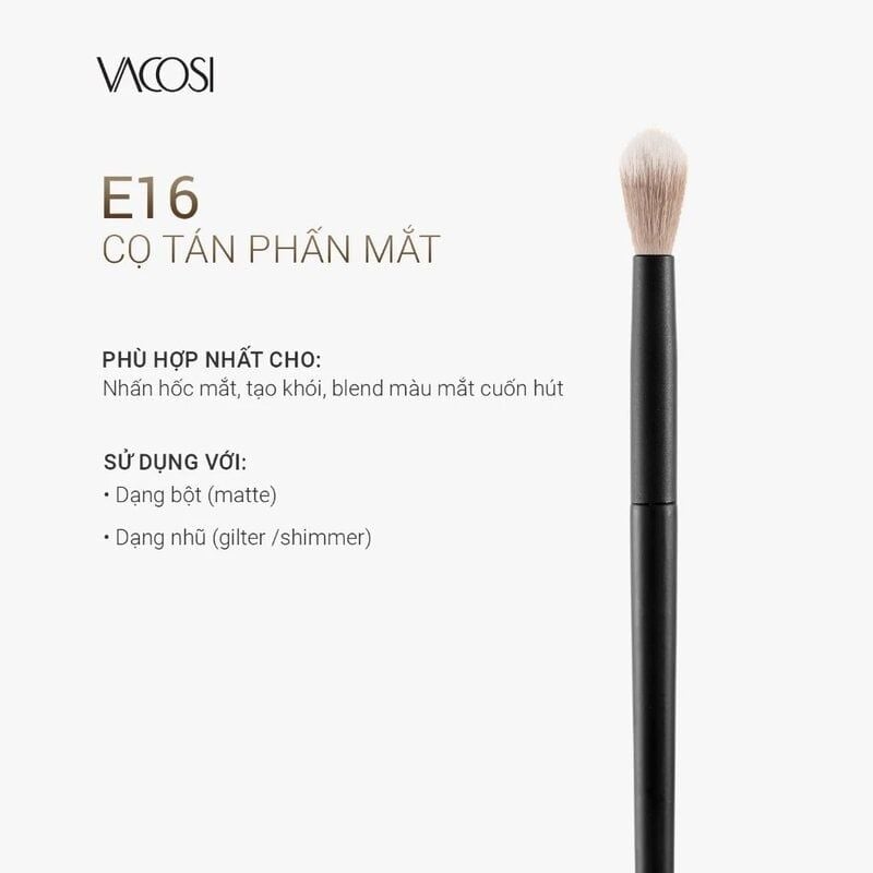 Cọ Tán Phấn Mắt Vacosi Full Blender Brush E16
