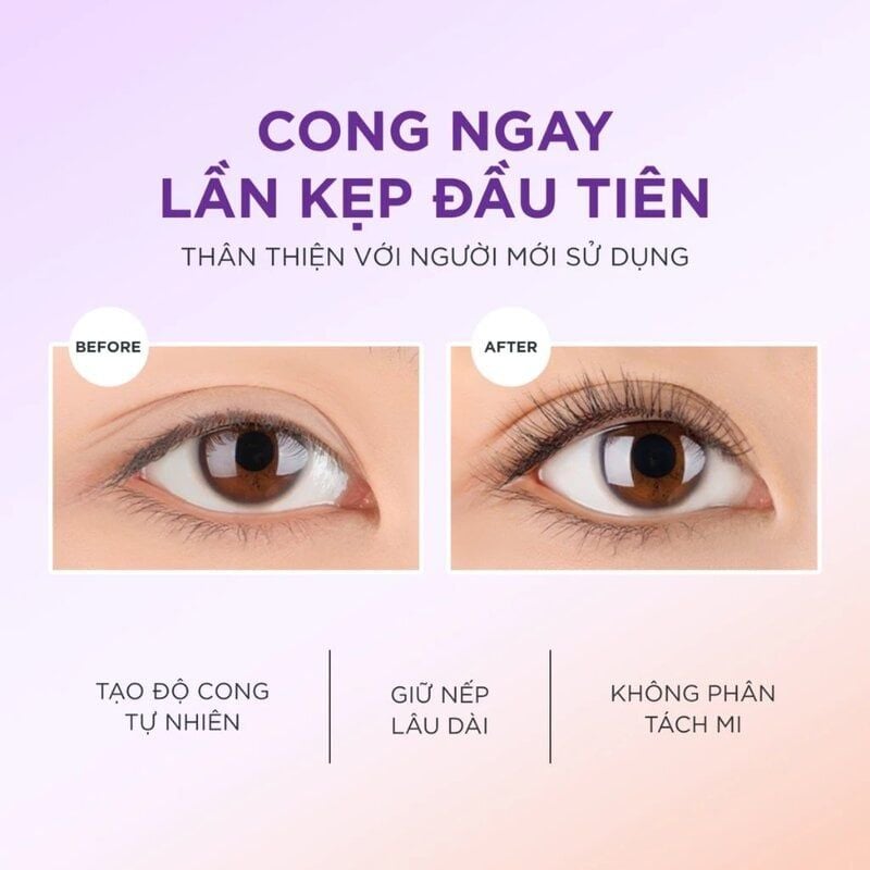 Bấm Mi Vàng Tím Vacosi Pro Classic Curler Violet Gold - BM08