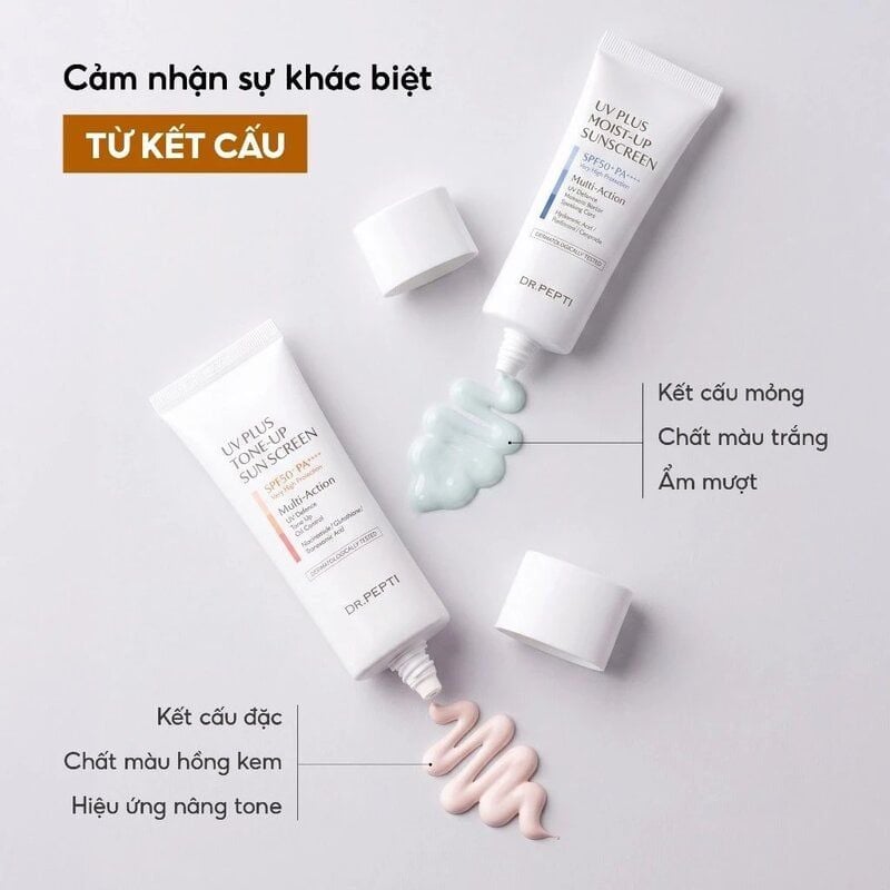 Kem Chống Nắng Dr.Pepti UV Plus Sunscreen SPF50+ PA++++ 50ml