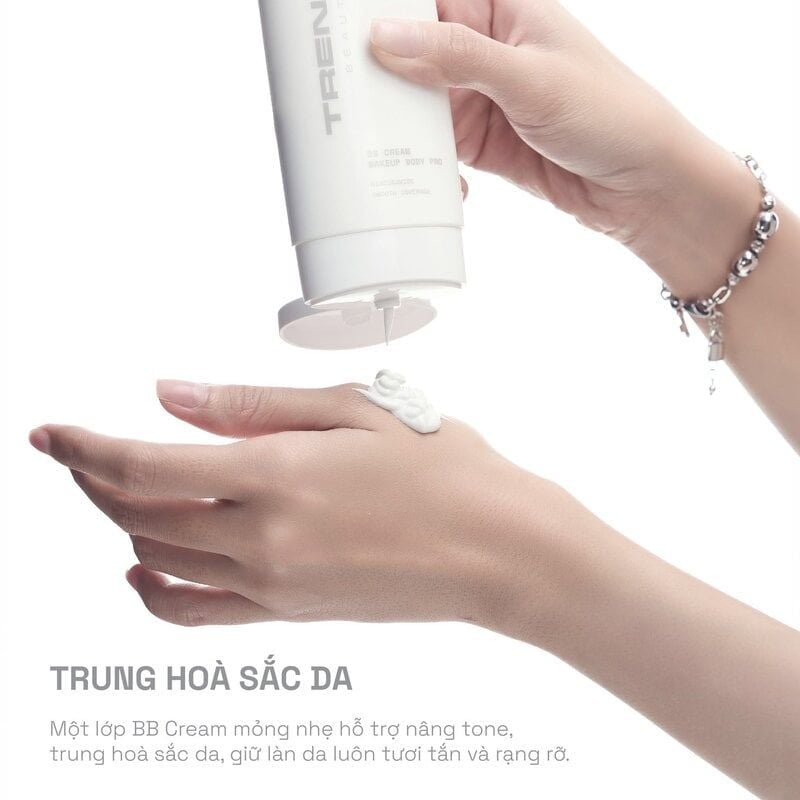 Kem Dưỡng Nâng Tông & Trang Điểm Toàn Thân Trendy Beauty BB Cream Makeup Body Pro 150ml