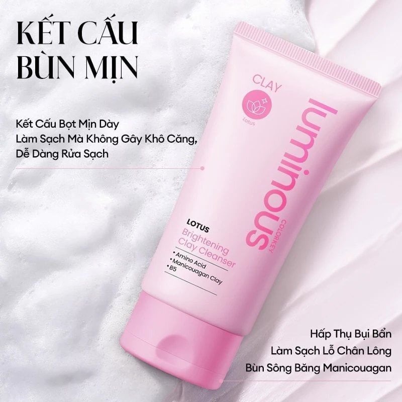 Sữa Rửa Mặt Làm Sạch Sâu, Kiềm Dầu, Dưỡng Ẩm Colorkey Luminous Cleanser 100g