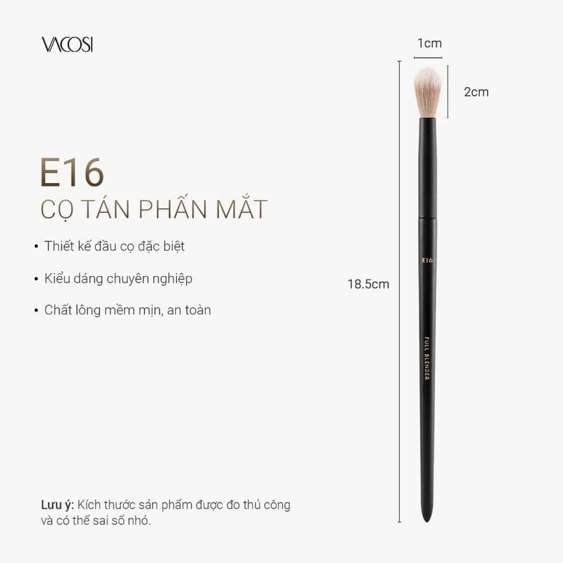 Cọ Tán Phấn Mắt Vacosi Full Blender Brush E16
