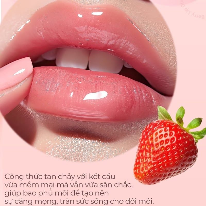 Son Dưỡng Carenel Hồng Môi Hương Dâu Berry Lip Glow Repair Balm 10g #Berry