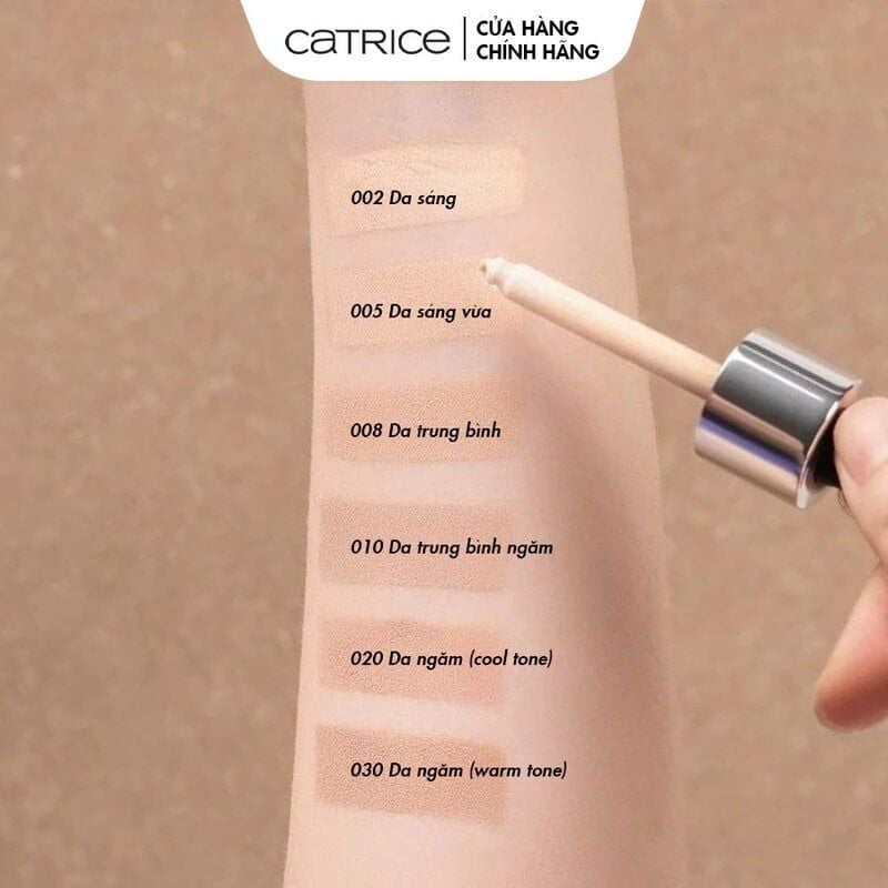 Kem Nền Kiềm Dầu, Che Phủ Tự Nhiên Catrice HD Liquid Coverage Foundation 30ml