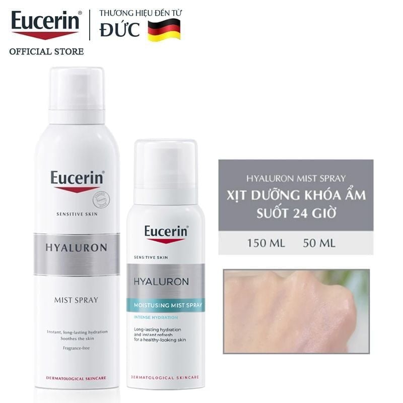 Xịt Dưỡng Ẩm Eucerin Cho Da Nhạy Cảm Sensitive Skin Hyaluron Mist Spray