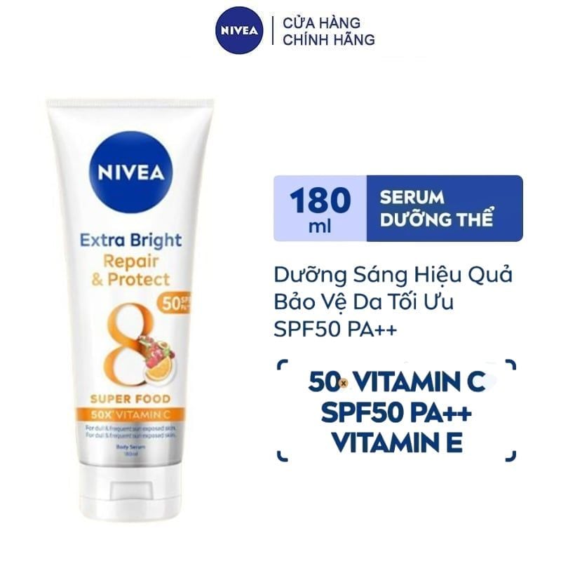 Sữa Dưỡng Thể Nivea Hỗ Trợ Dưỡng Trắng Da Ban Ngày Extra Bright Body Serum