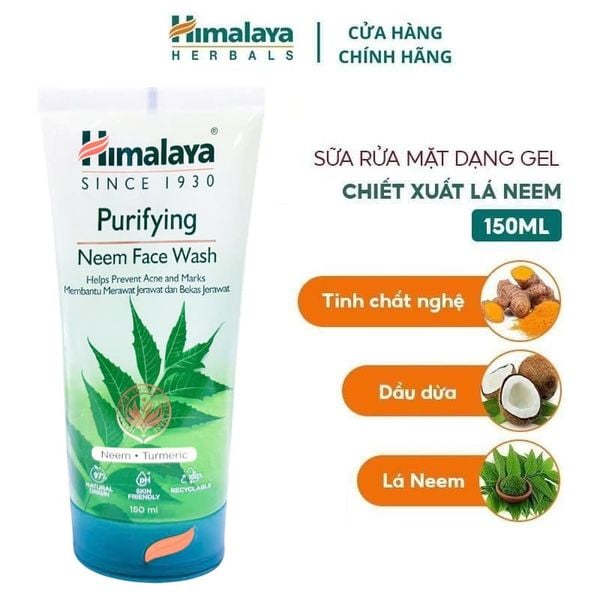  Sữa Rửa Mặt Himalaya Dạng Gel Hỗ Trợ Giảm Mụn Chiết Xuất Lá Neem Purifying Neem Face Wash 