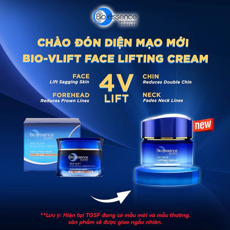 Kem Dưỡng Bio-essence Nâng Cơ Giúp Da Đàn Hồi Căng Mịn Bio-Vlift Face Lifting Cream 45g